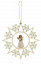 Schneeflocke mit Engel und 56 Swarovski Grün